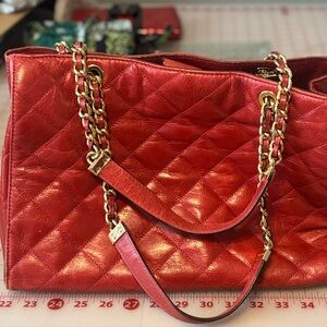 Quilted Michael Kors satchel handbag